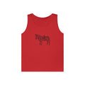 Donkey Floral Outline Tank Top — Botanical Animal Graphic Tank