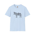 Donkey Zentangle T-Shirt — Hand-Drawn Donkey Illustration Tee