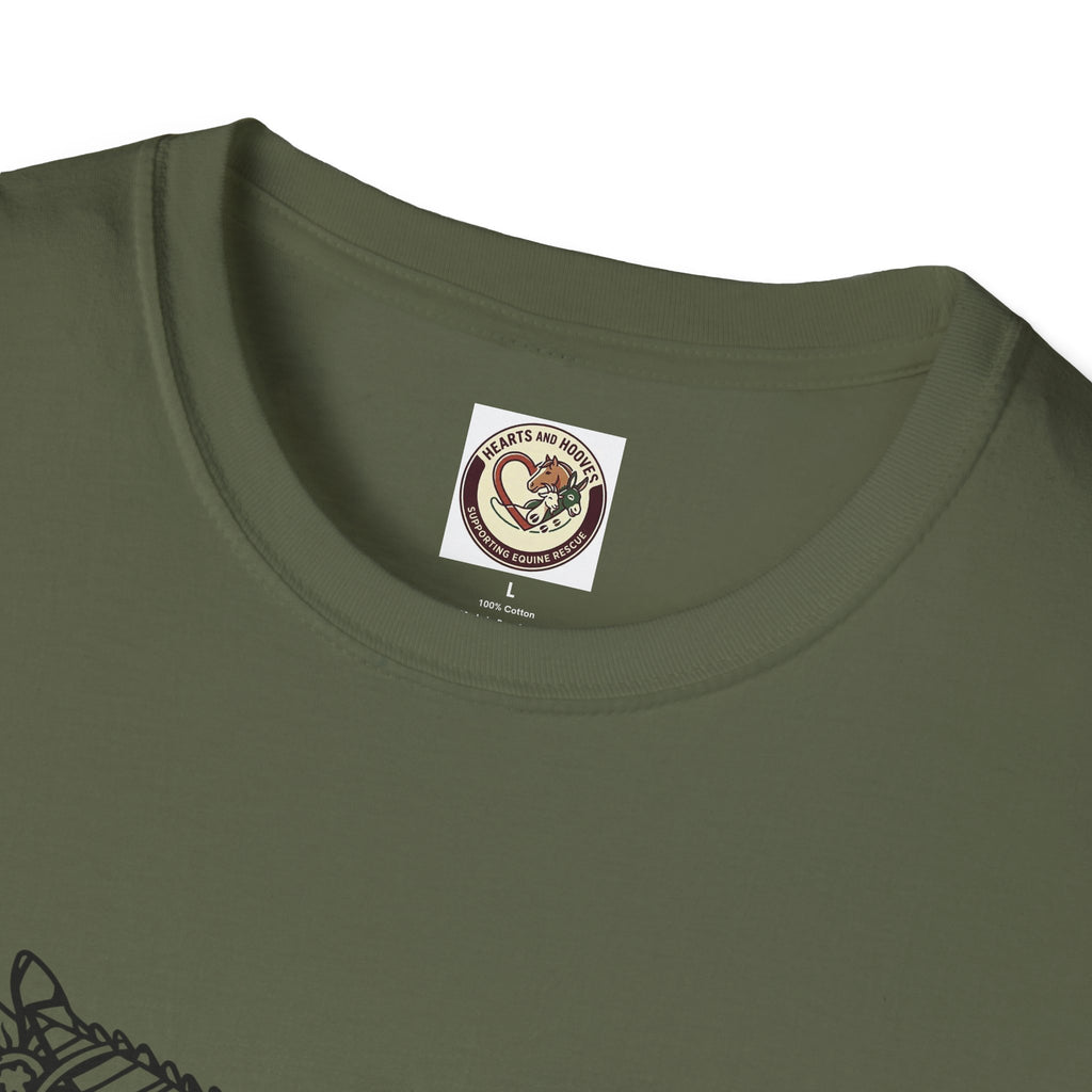 Donkey Zentangle T-Shirt — Hand-Drawn Donkey Illustration Tee