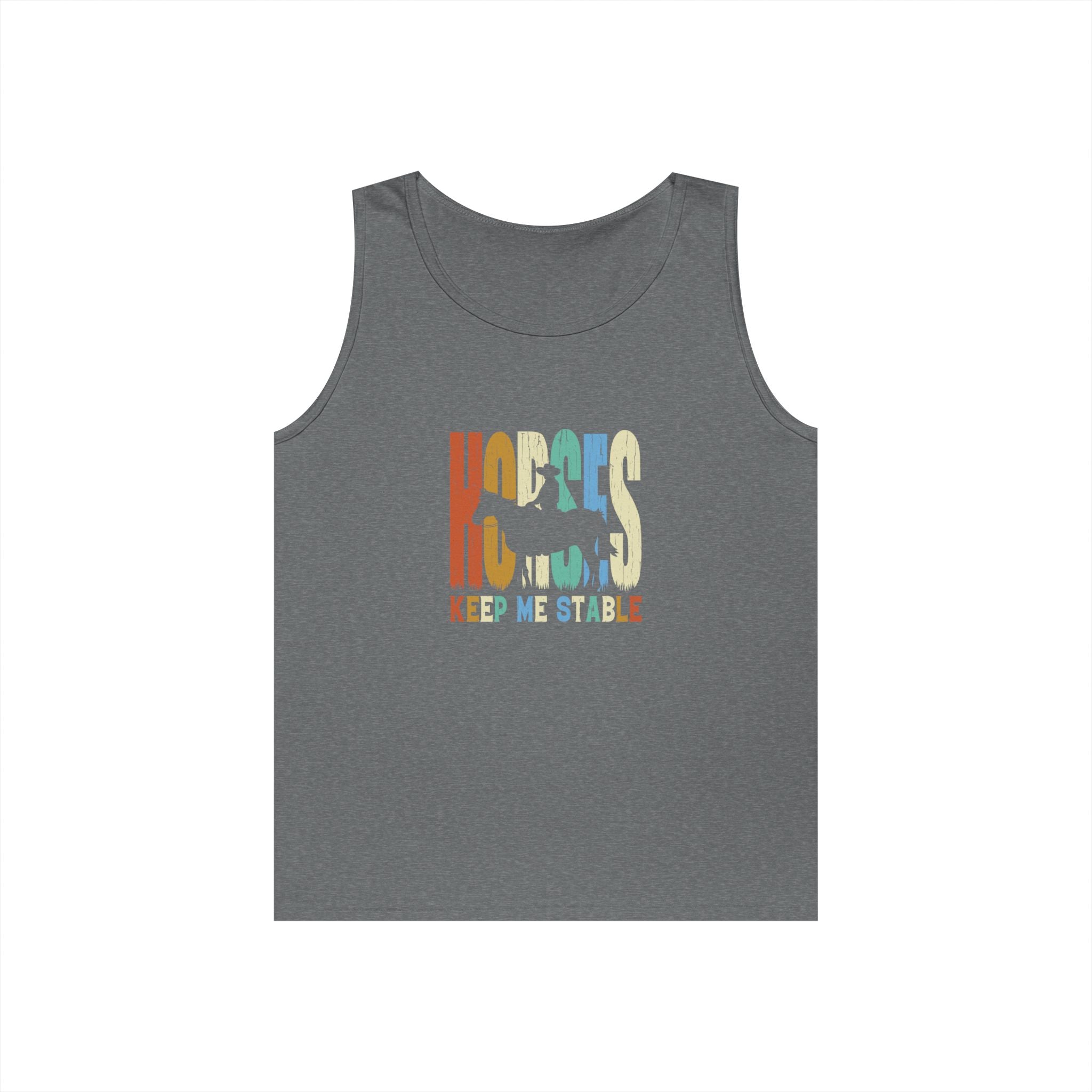 Tank Top — 'Horses Keep Me Stable' Retro Equestrian Tank