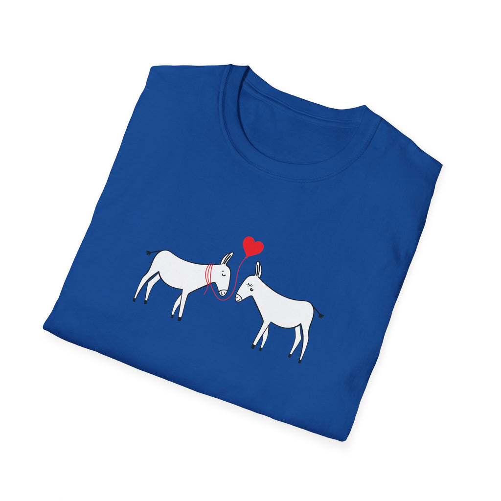 Donkey Love T-Shirt — Minimal Cute Donkeys with Heart Graphic
