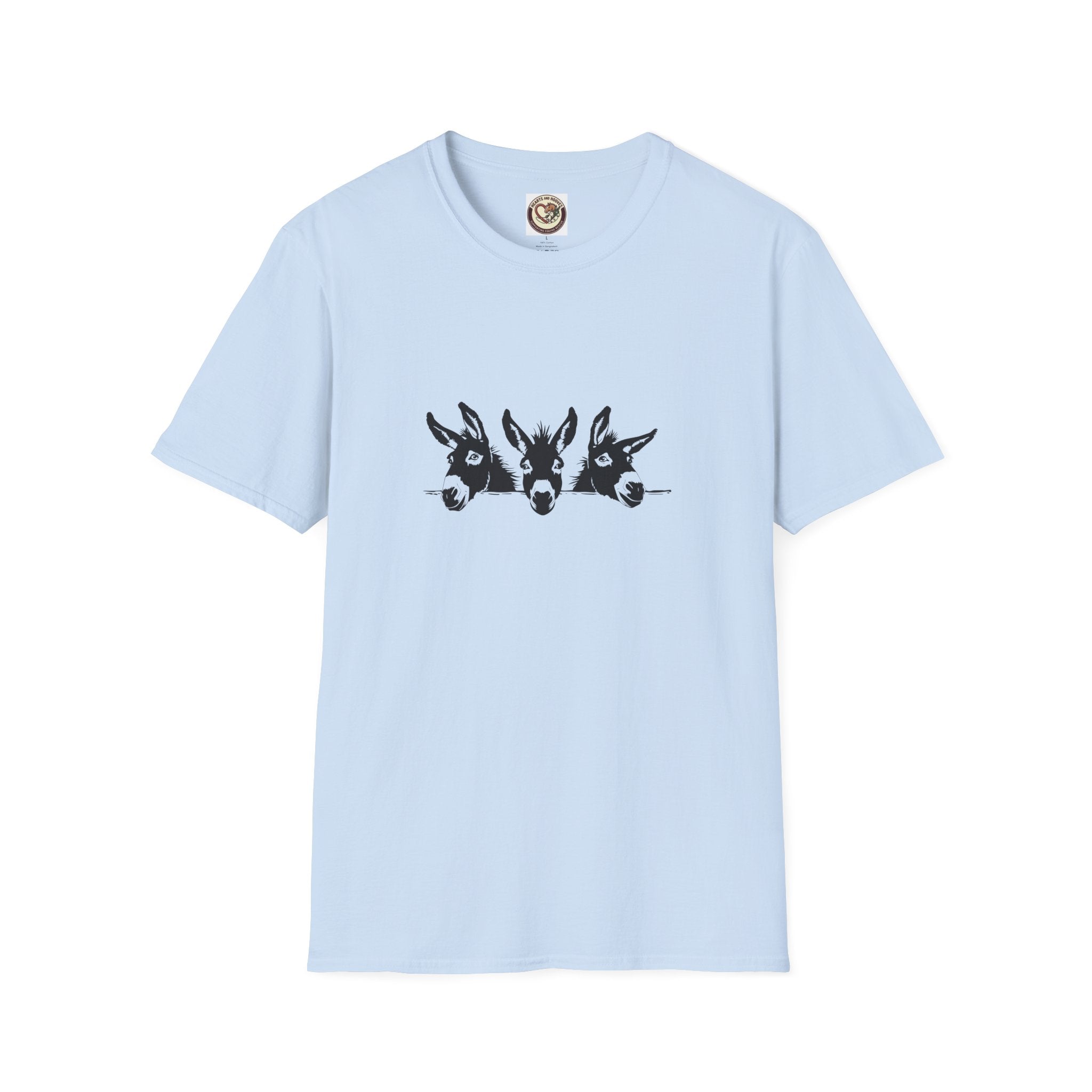 Three Donkeys Tee — Cute Farm Animal Graphic T-Shirt