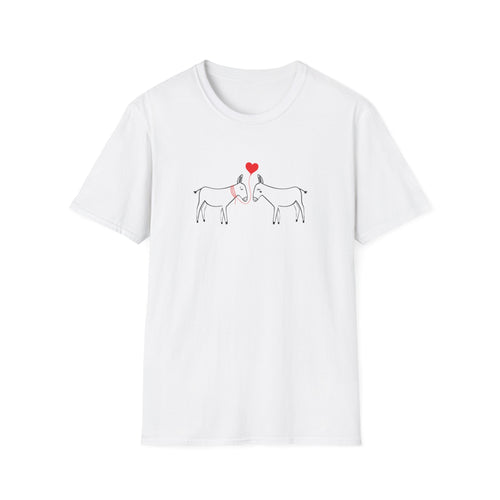 Donkey Love T-Shirt — Minimal Cute Donkeys with Heart Graphic