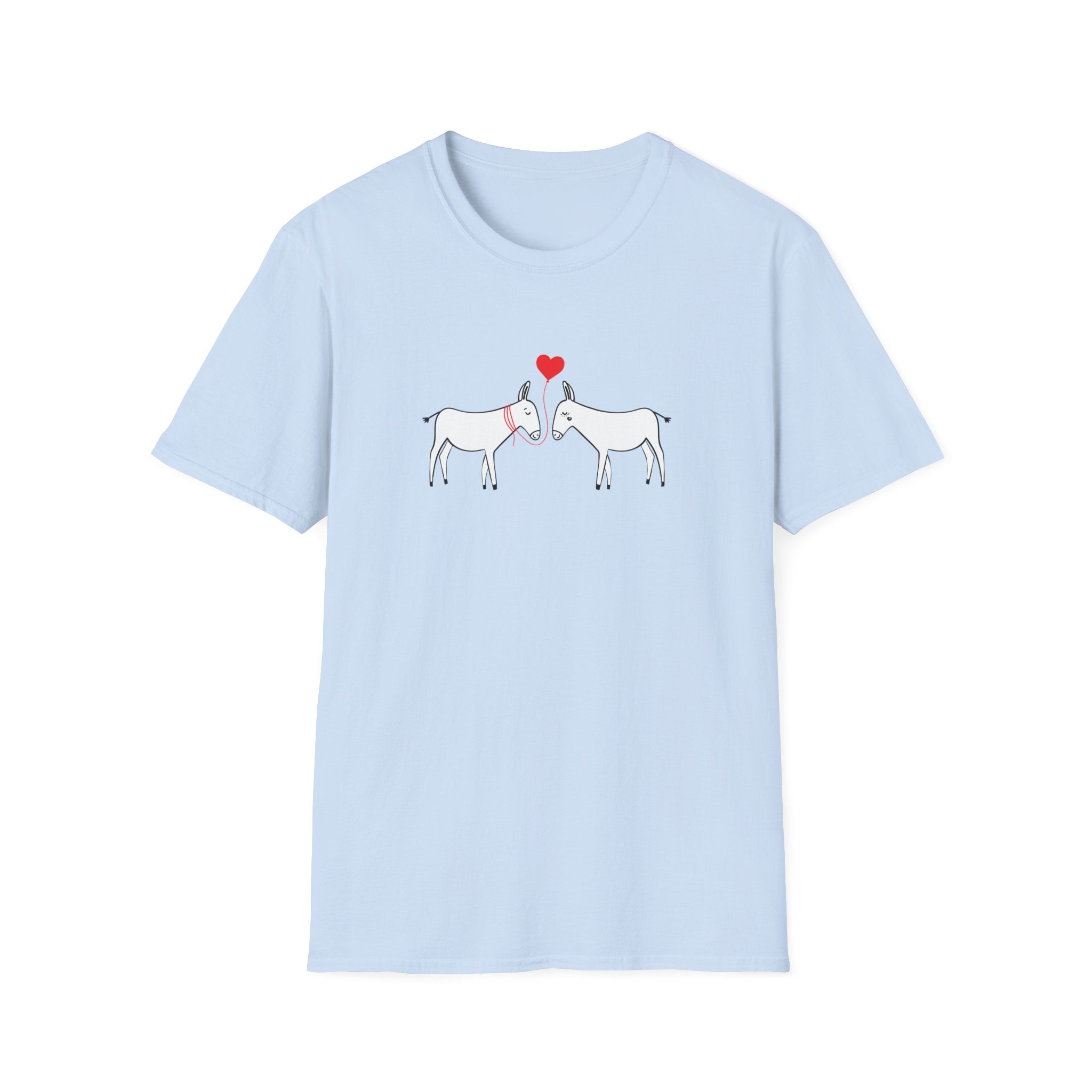 Donkey Love T-Shirt — Minimal Cute Donkeys with Heart Graphic