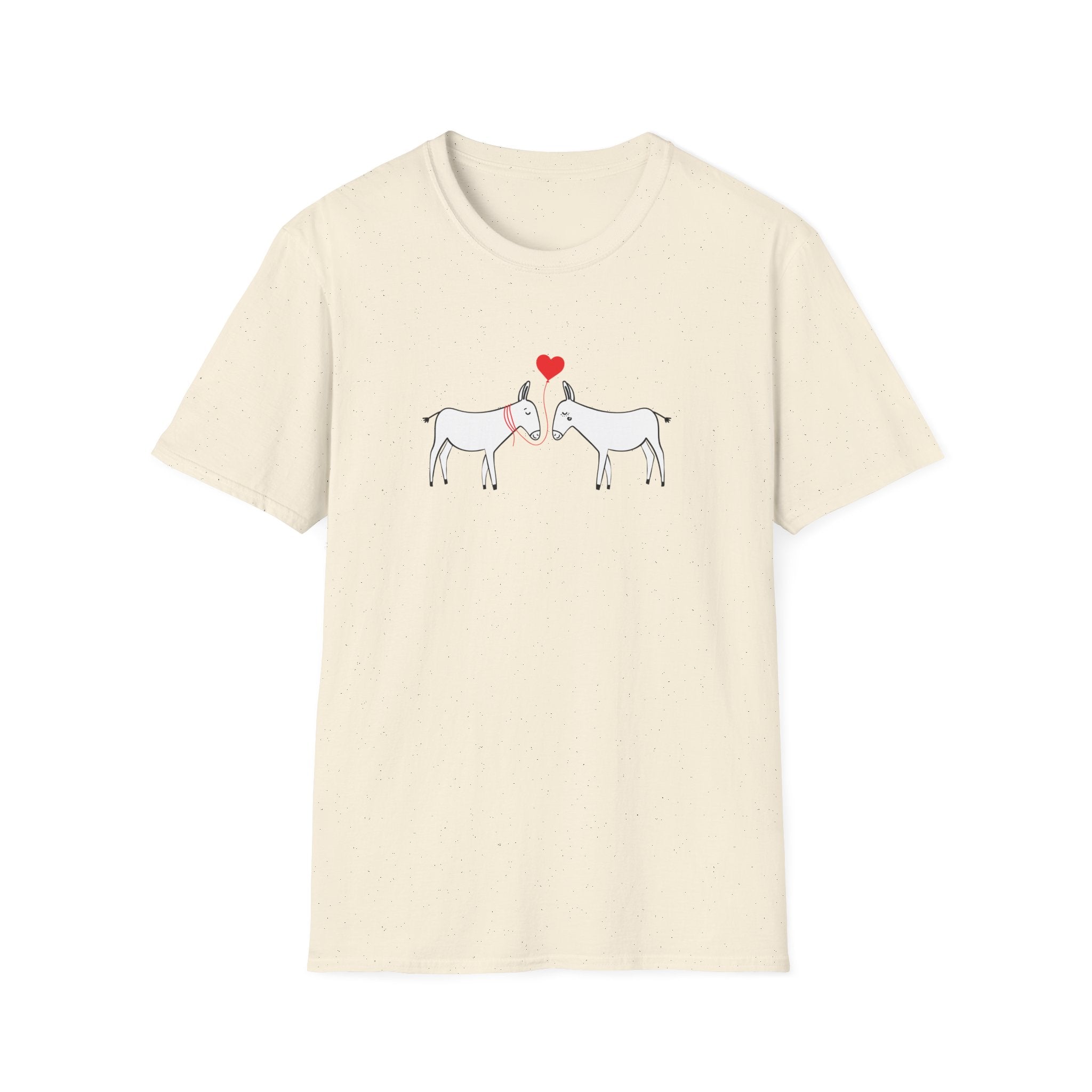 Donkey Love T-Shirt — Minimal Cute Donkeys with Heart Graphic