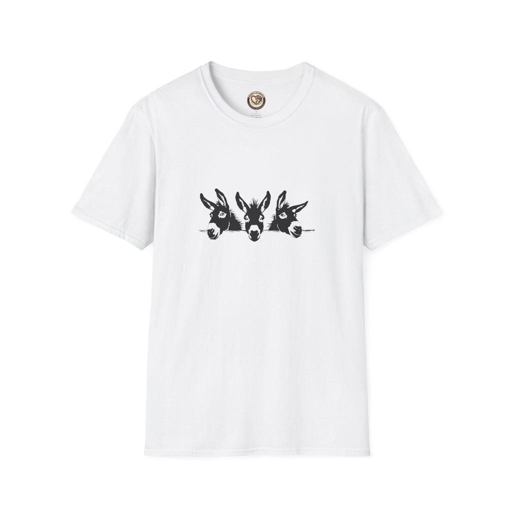 Three Donkeys Tee — Cute Farm Animal Graphic T-Shirt