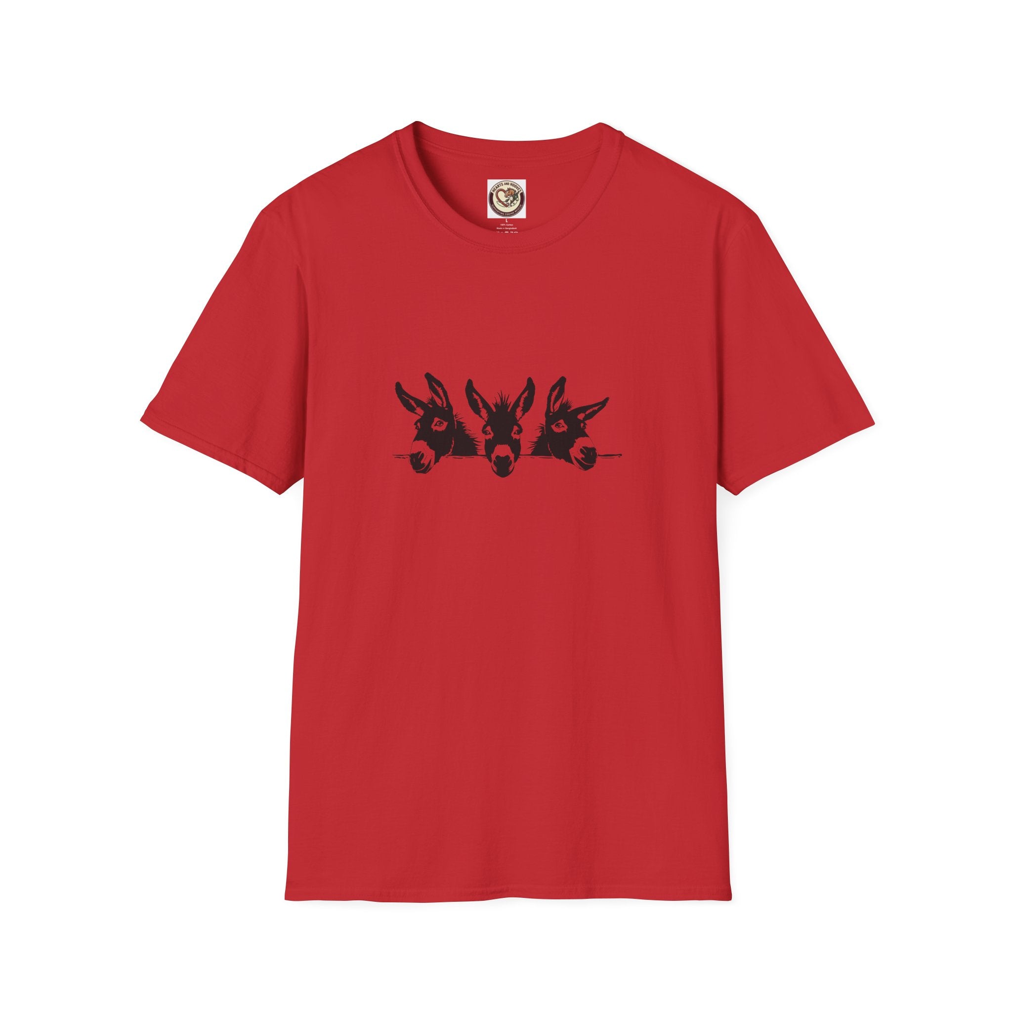Three Donkeys Tee — Cute Farm Animal Graphic T-Shirt